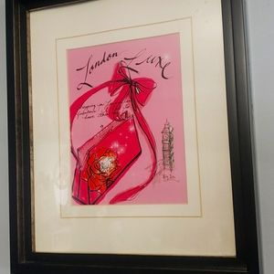 Vintage print picture london Luxe big ben shopping